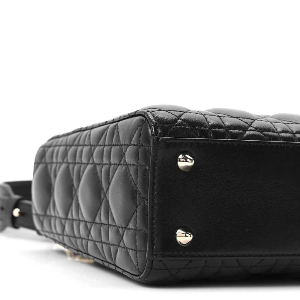 Christian Dior Lambskin Cannage Small My ABCDior Lady Dior Black