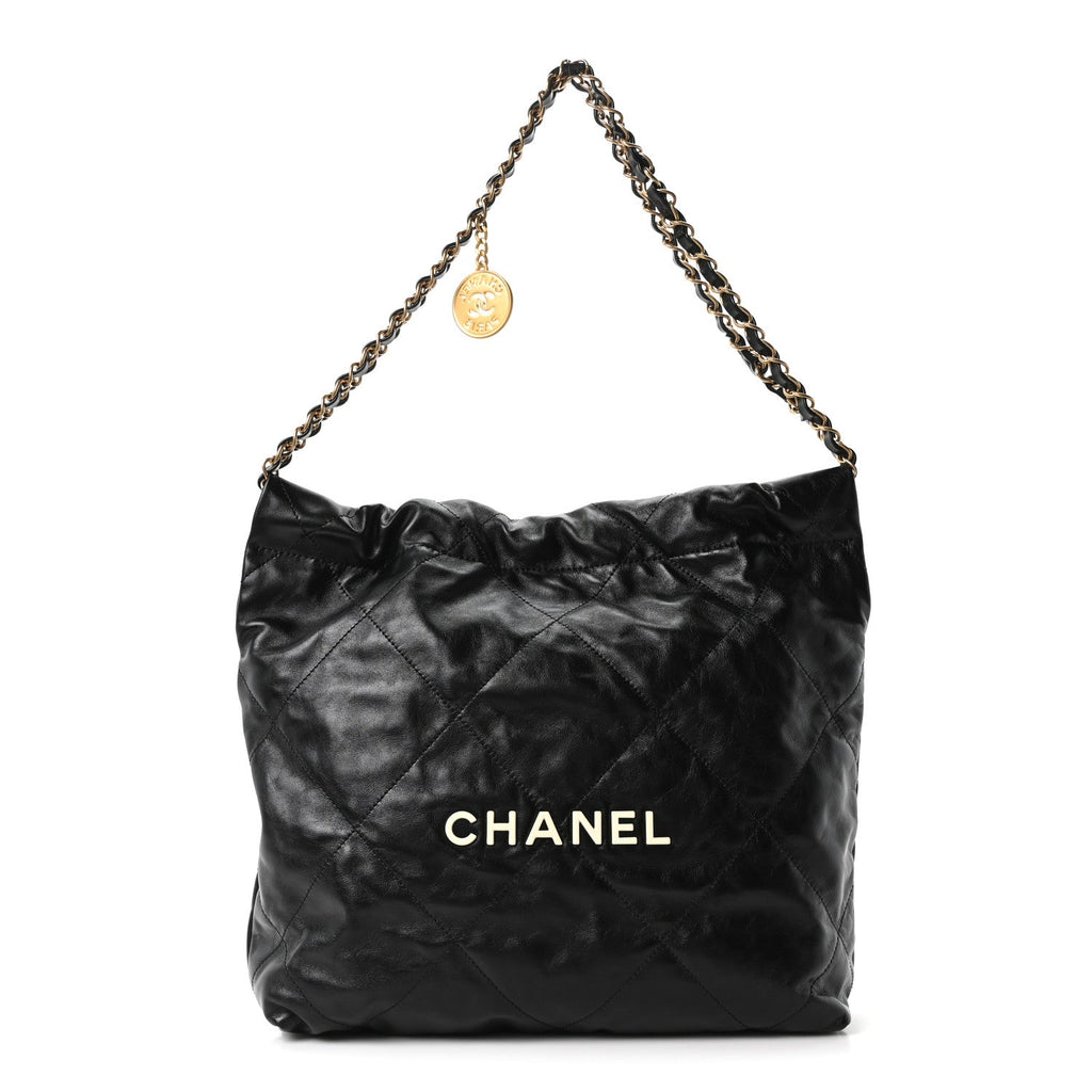 Chanel Calfskin Quilted Small Chanel 22 Black
