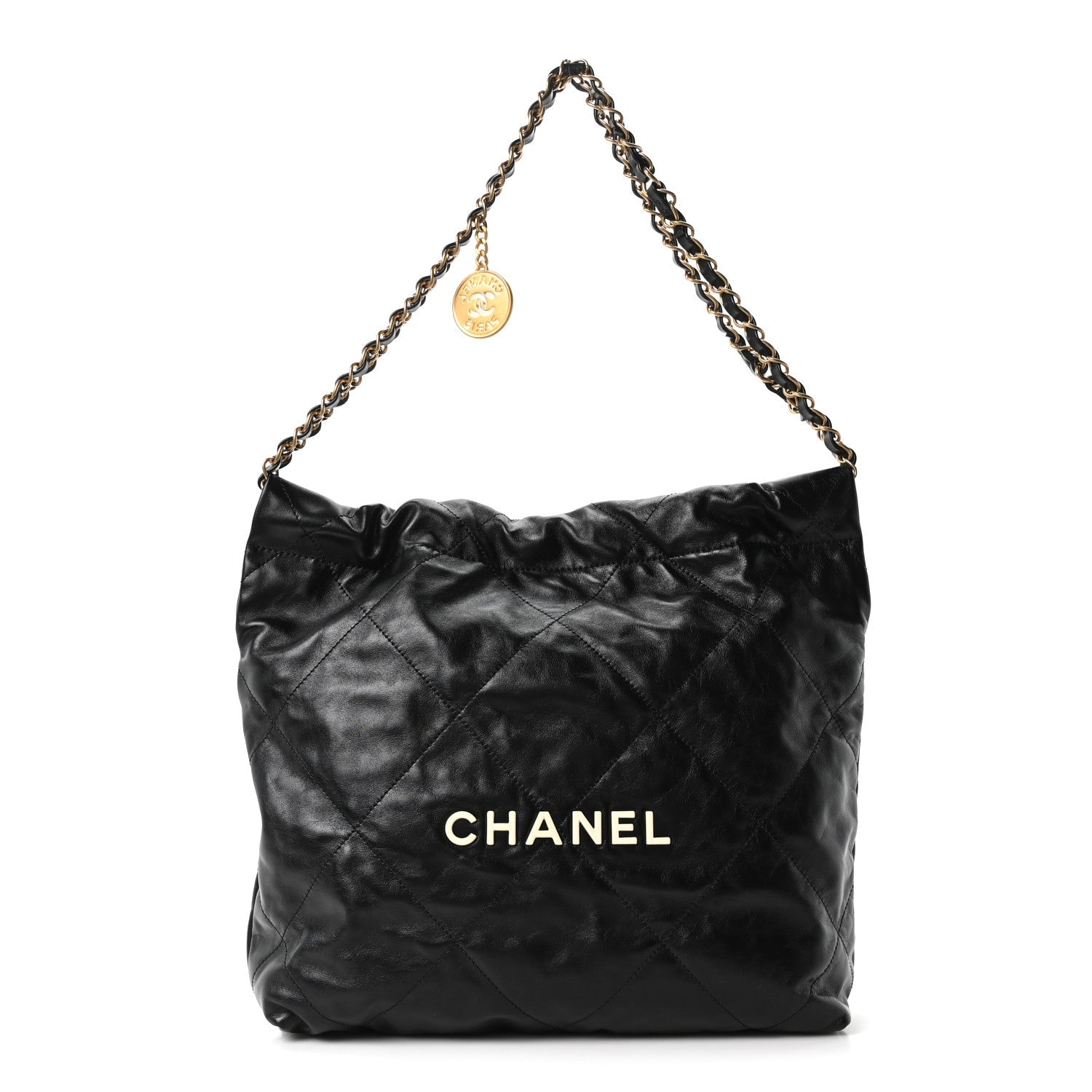 Chanel Calfskin Quilted Small Chanel 22 Black