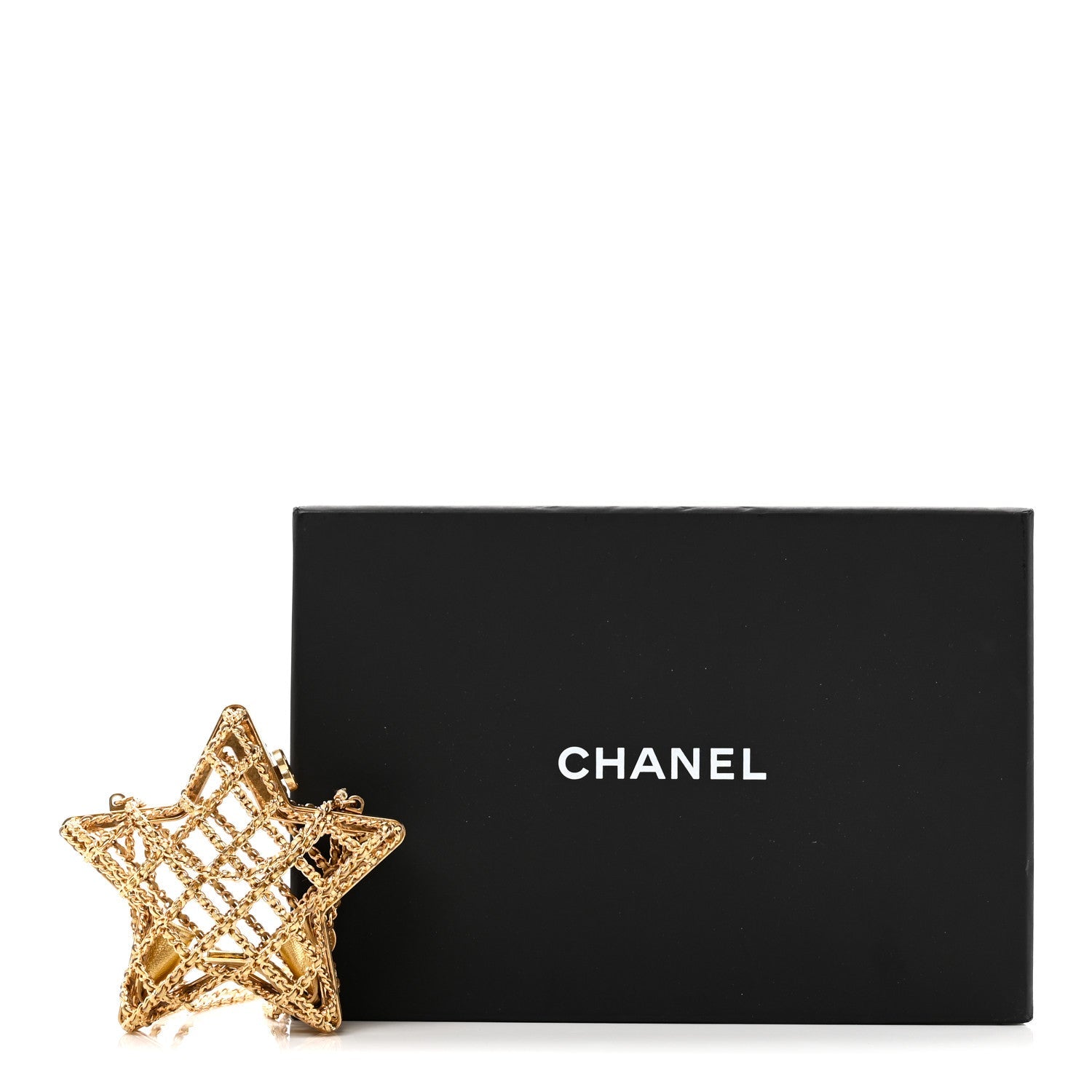 Chanel Metal CC Star Minaudiere Crossbody Gold