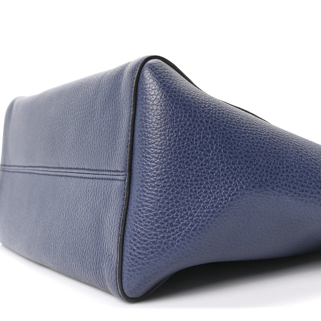 Gucci Dollar Calfskin Small Swing Tote Classic Marine Deep Cobalt