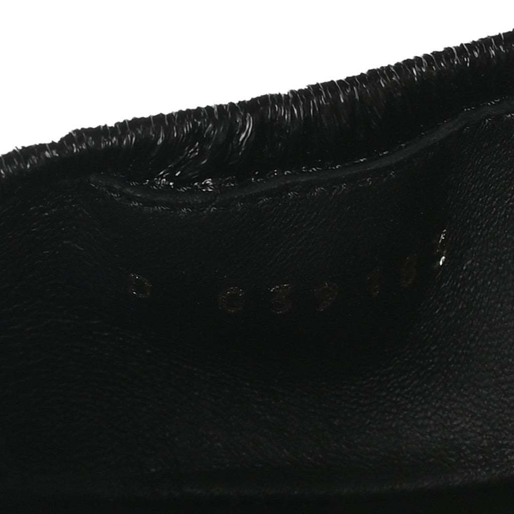 Lambskin Shiny Goatskin Calfskin Ballerina Flats 39.5 Black