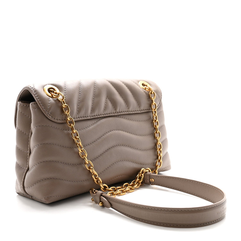 Louis Vuitton Calfskin LV New Wave Chain Bag Taupe