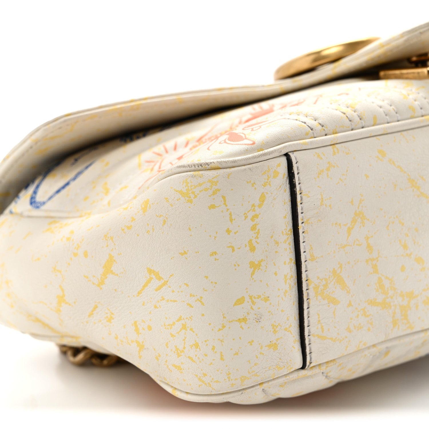 Gucci X DISNEY Calfskin Matelasse Mickey Minnie Mouse Medium GG Marmont Shoulder Bag Multicolor