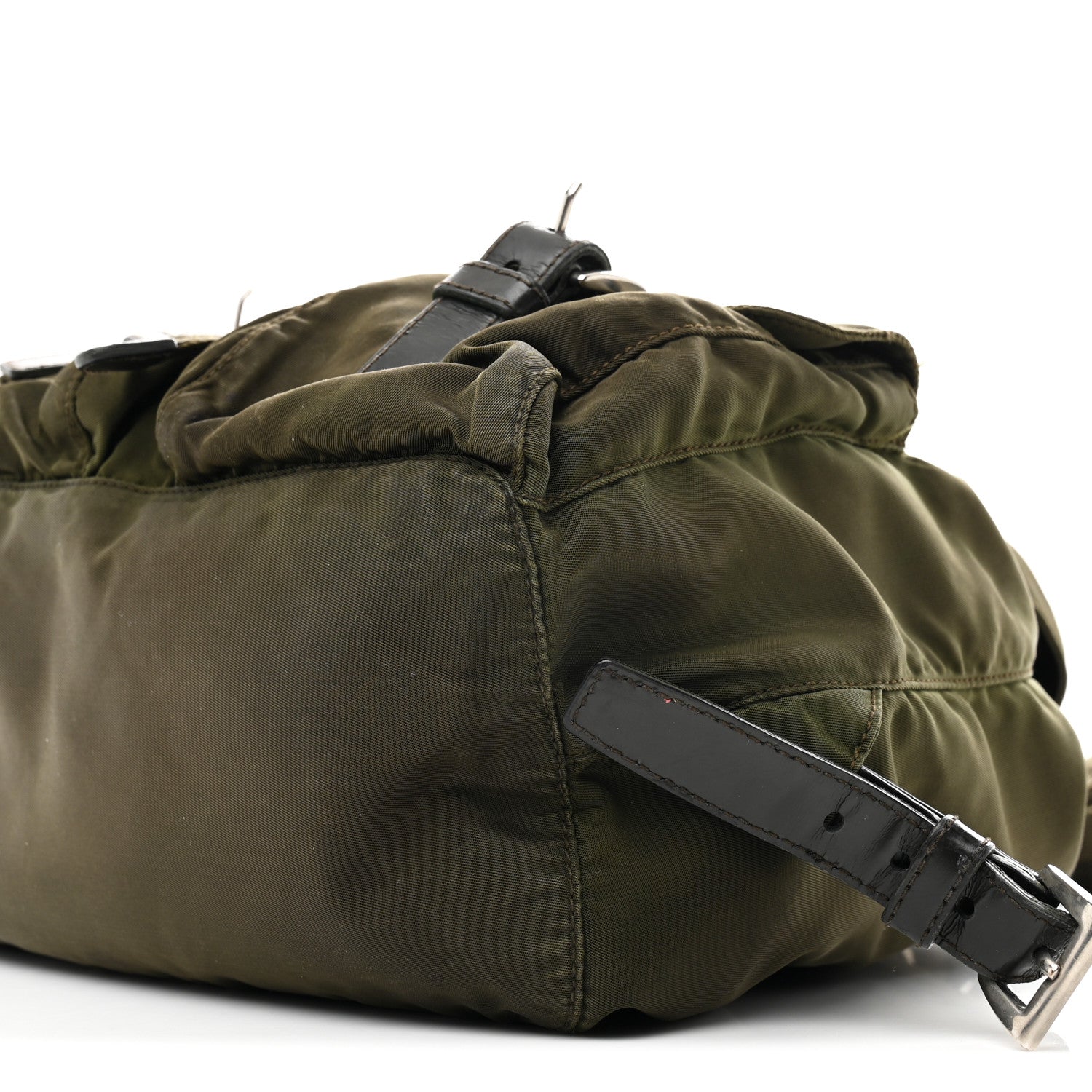 Prada Tessuto Nylon Vela Small Backpack Dark Green
