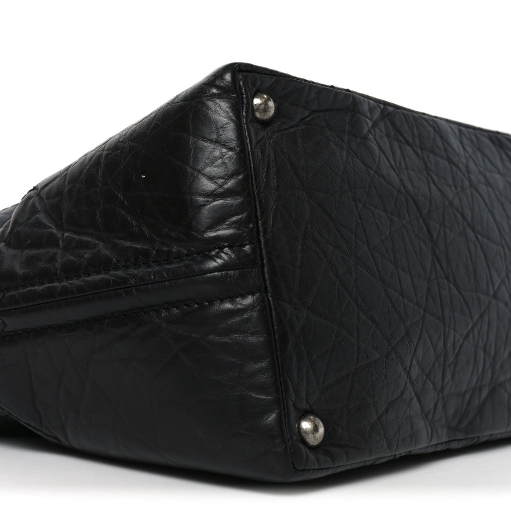 Chanel Aged Calfskin Small Shopping in Moscow Tote Black