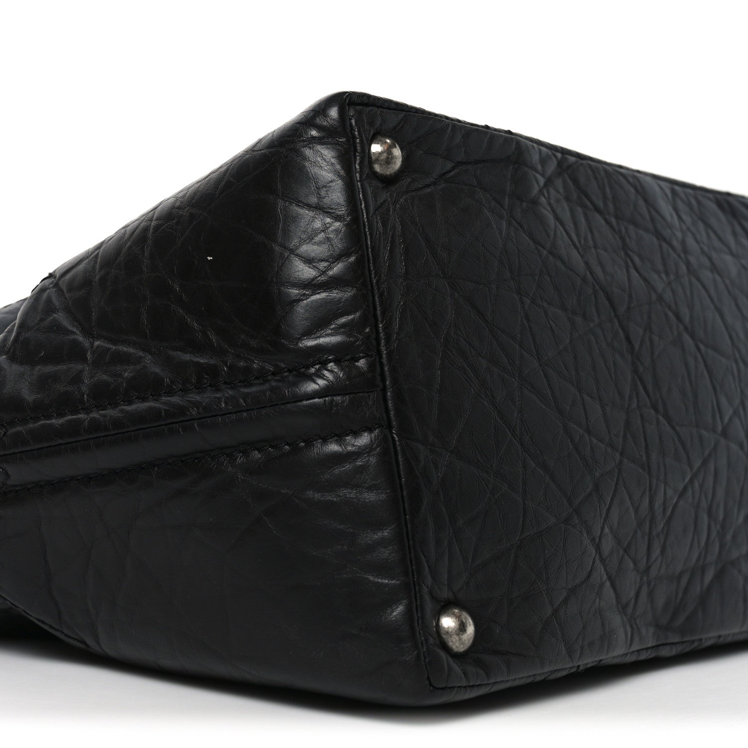 Chanel Aged Calfskin Small Shopping in Moscow Tote Black