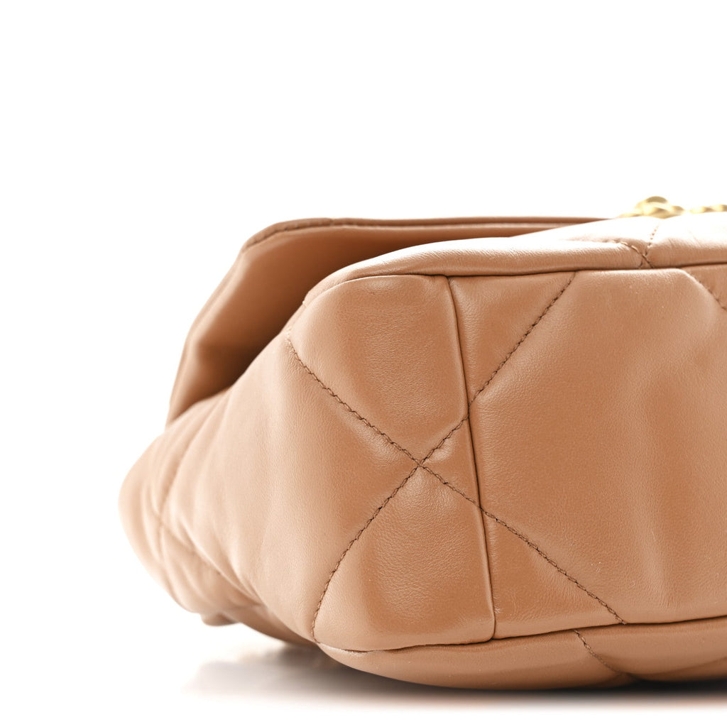 Chanel Lambskin Quilted Medium Chanel 19 Flap Brown