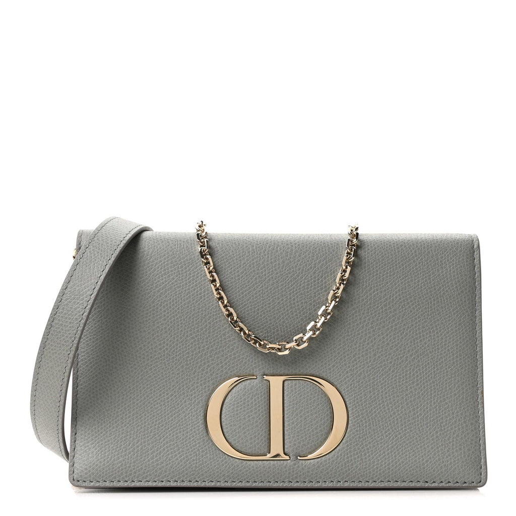 Christian Dior Calfskin 30 Montaigne 2 in 1 Pouch Grey