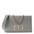 Christian Dior Calfskin 30 Montaigne 2 in 1 Pouch Grey