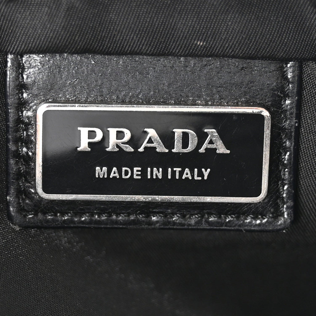 Prada Nylon Small Flat Messenger Bag Black