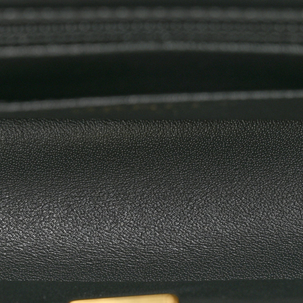 Chanel Lambskin Quilted Mini Rectangular Flap Black