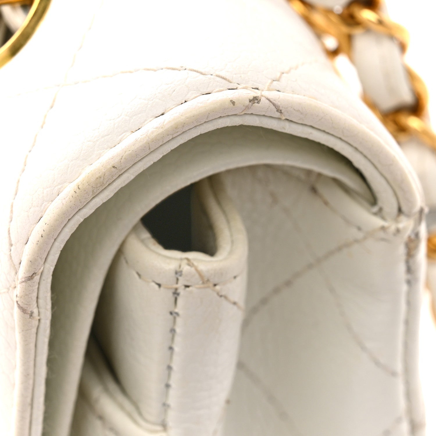 Chanel Caviar Quilted Medium Double Flap White