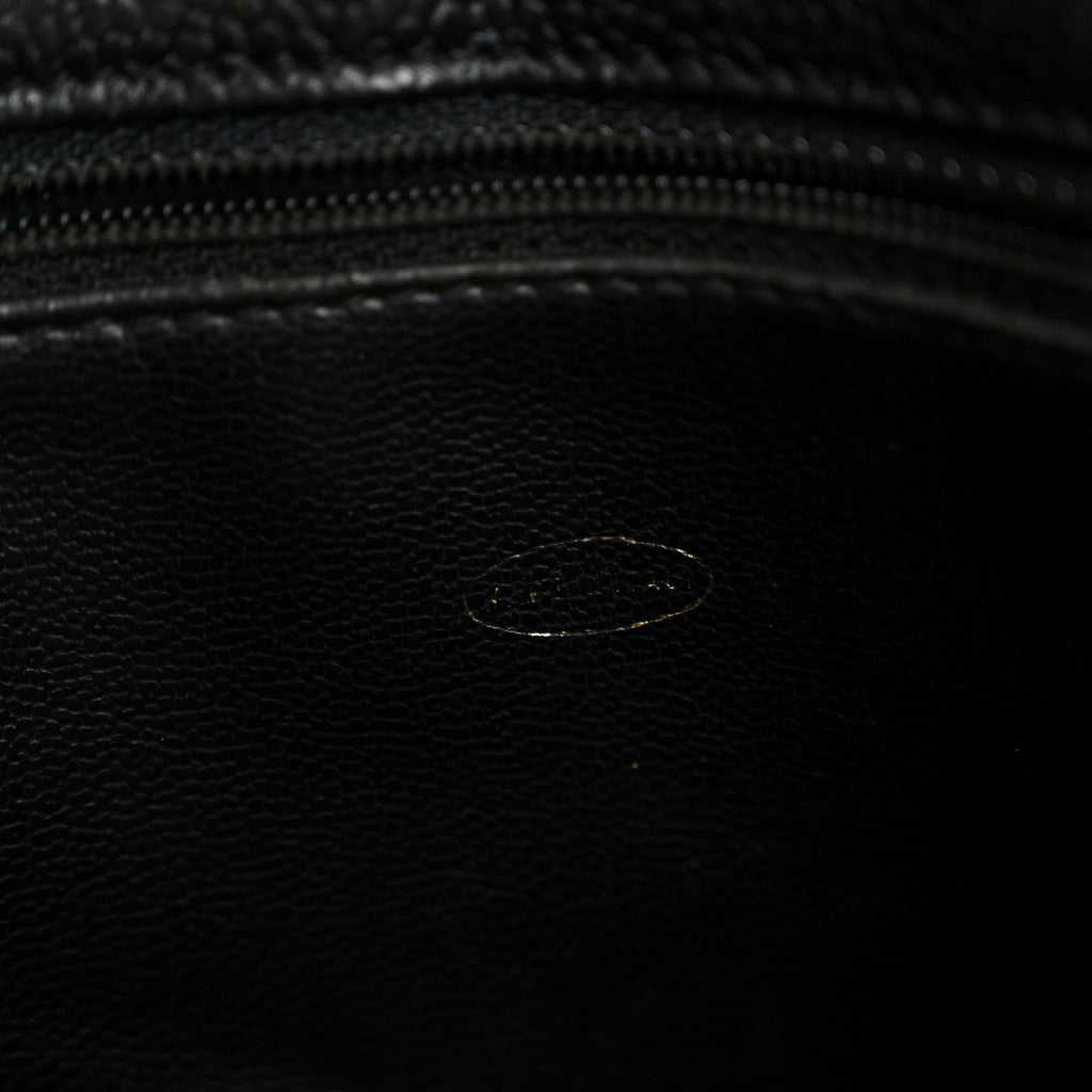 Chanel Caviar CC Flap Shoulder Bag Black