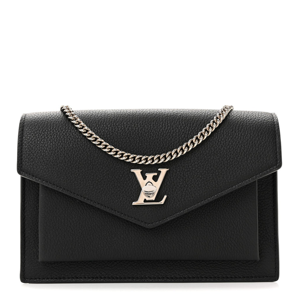 Louis Vuitton Soft Calfskin My Lockme Chain Pochette Black