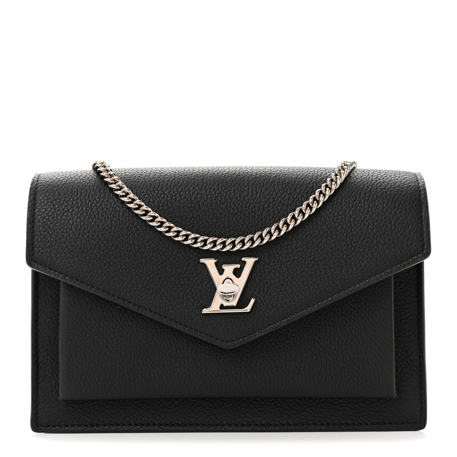 Louis Vuitton Soft Calfskin My Lockme Chain Pochette Black