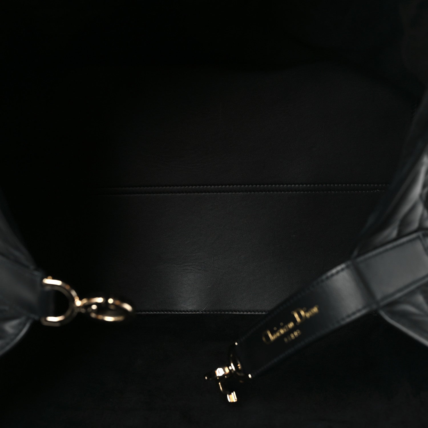 Christian Dior Calfskin Macrocannage Large Toujours Black
