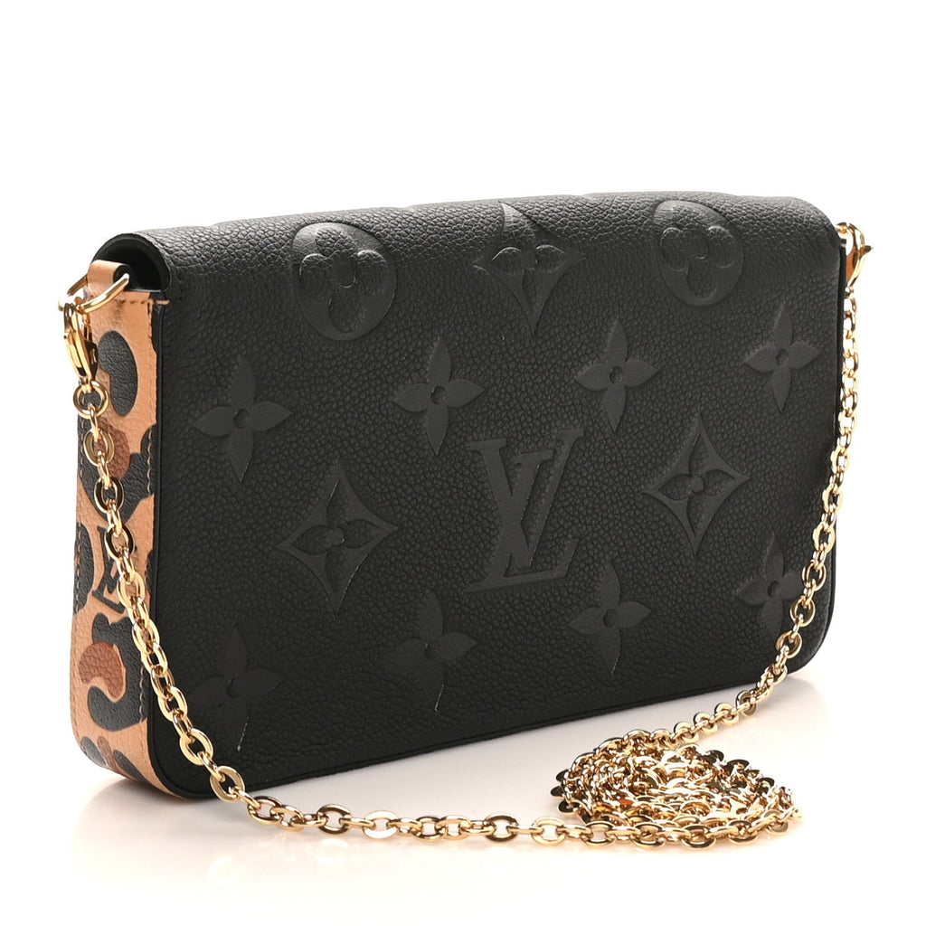 Louis Vuitton Empreinte Monogram Giant Wild At Heart Felicie Pochette Black