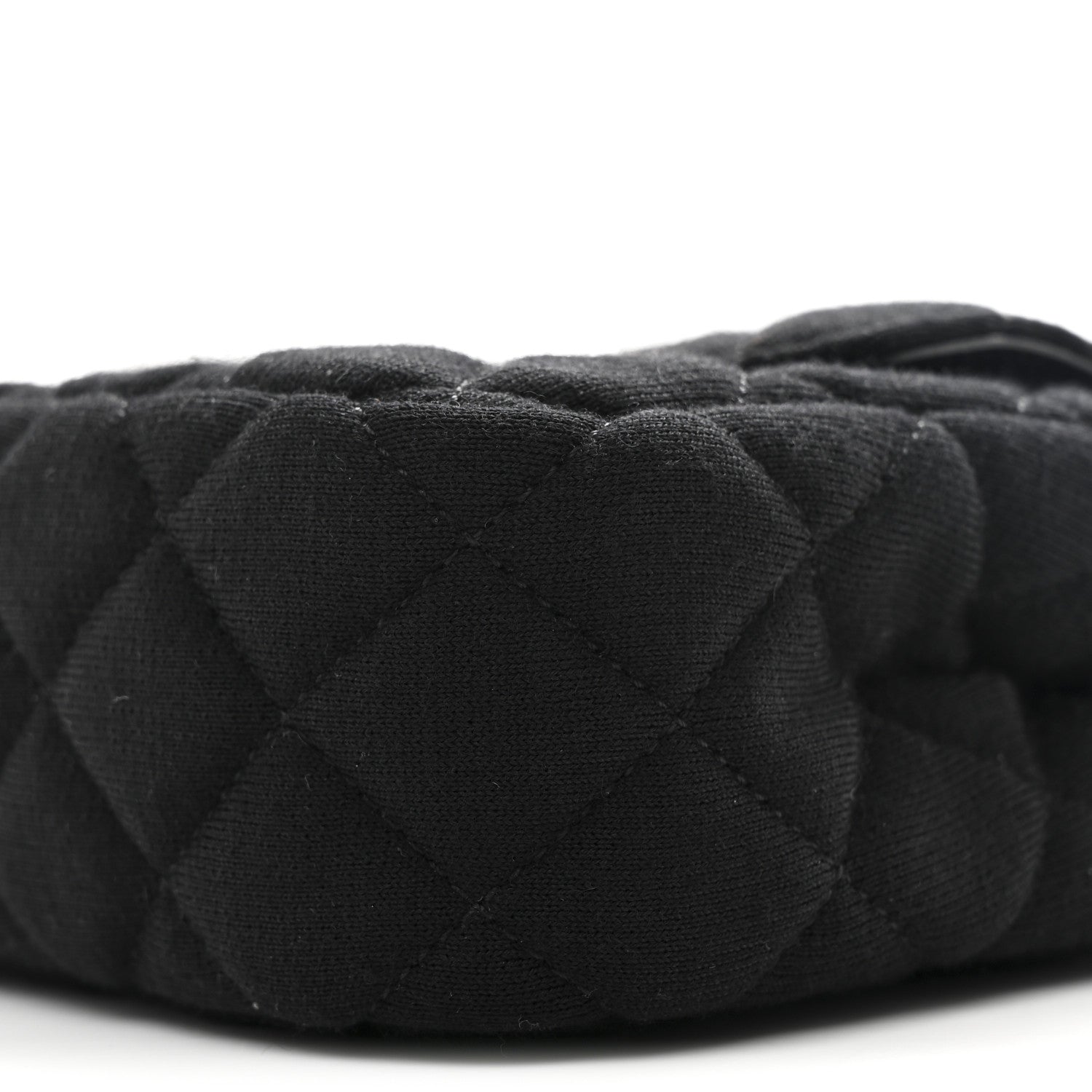 Chanel Jersey Quilted Small Wavy CC Hobo Black