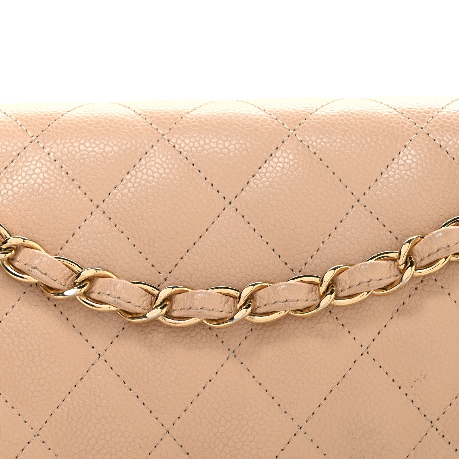 Chanel Caviar Quilted Jumbo Double Flap Beige Clair