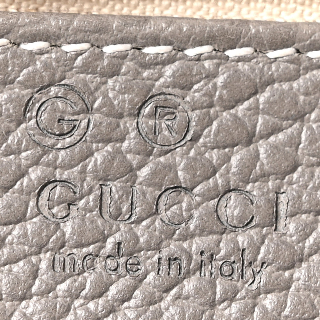 Gucci Dollar Calfskin Medium Interlocking G Top Handle Shoulder Bag Loess