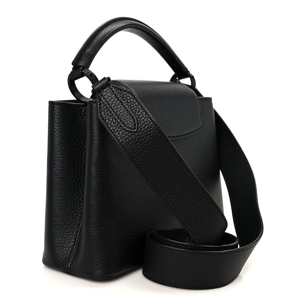 Louis Vuitton Taurillon Capucines BB Matte Black
