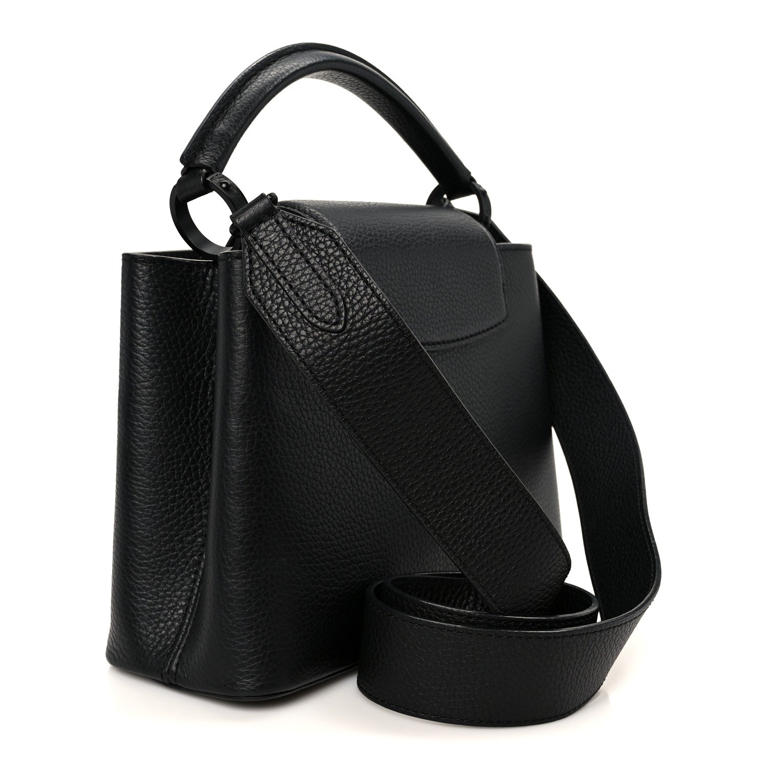 Louis Vuitton Taurillon Capucines BB Matte Black
