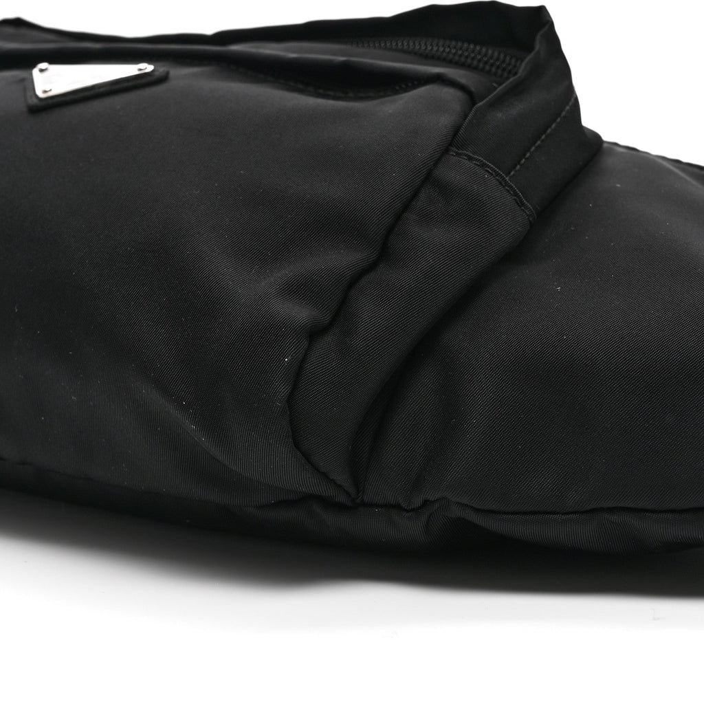 Prada Tessuto Nylon Double Pocket Belt Bag Black