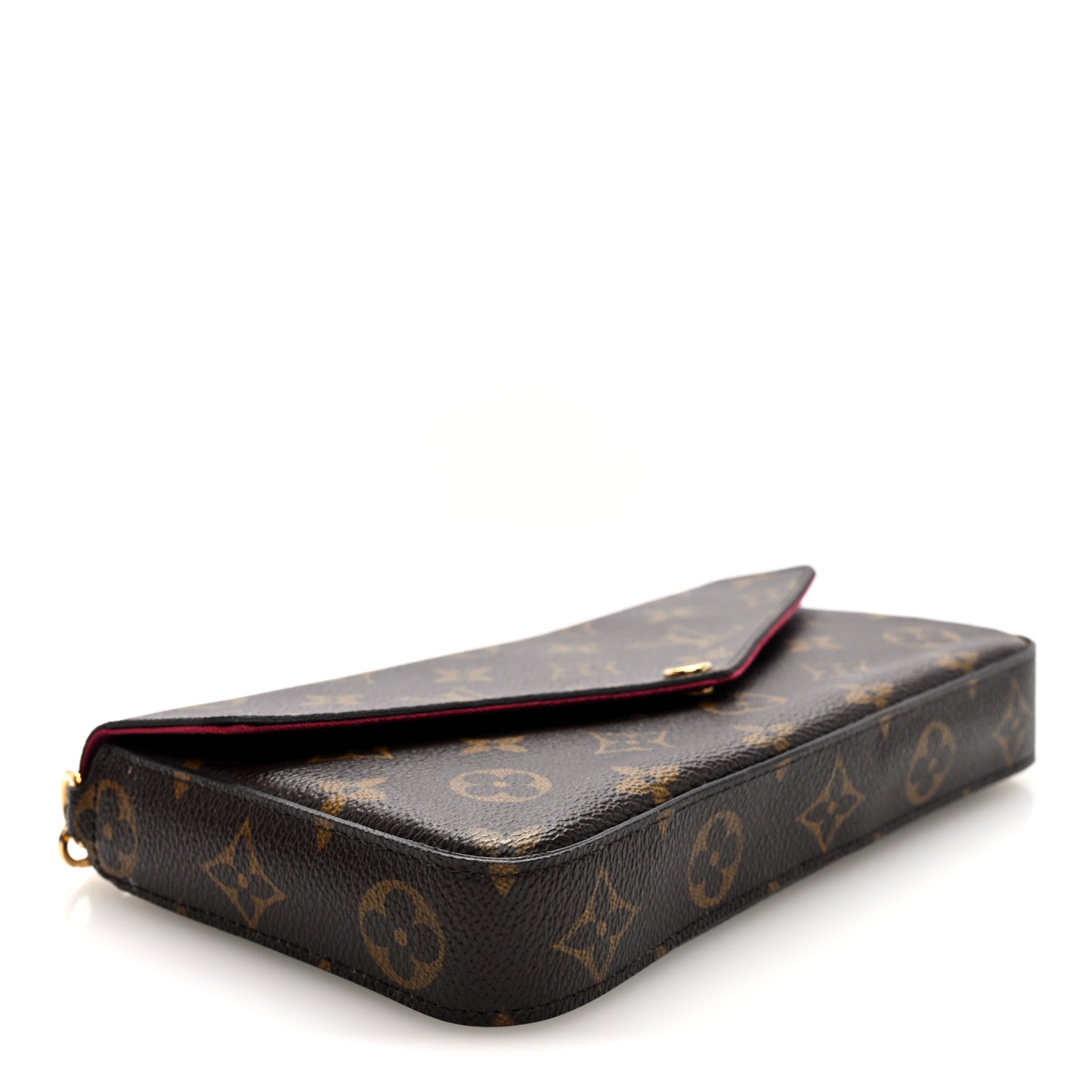 Louis Vuitton Monogram Pochette Felicie Chain Wallet Fuchsia