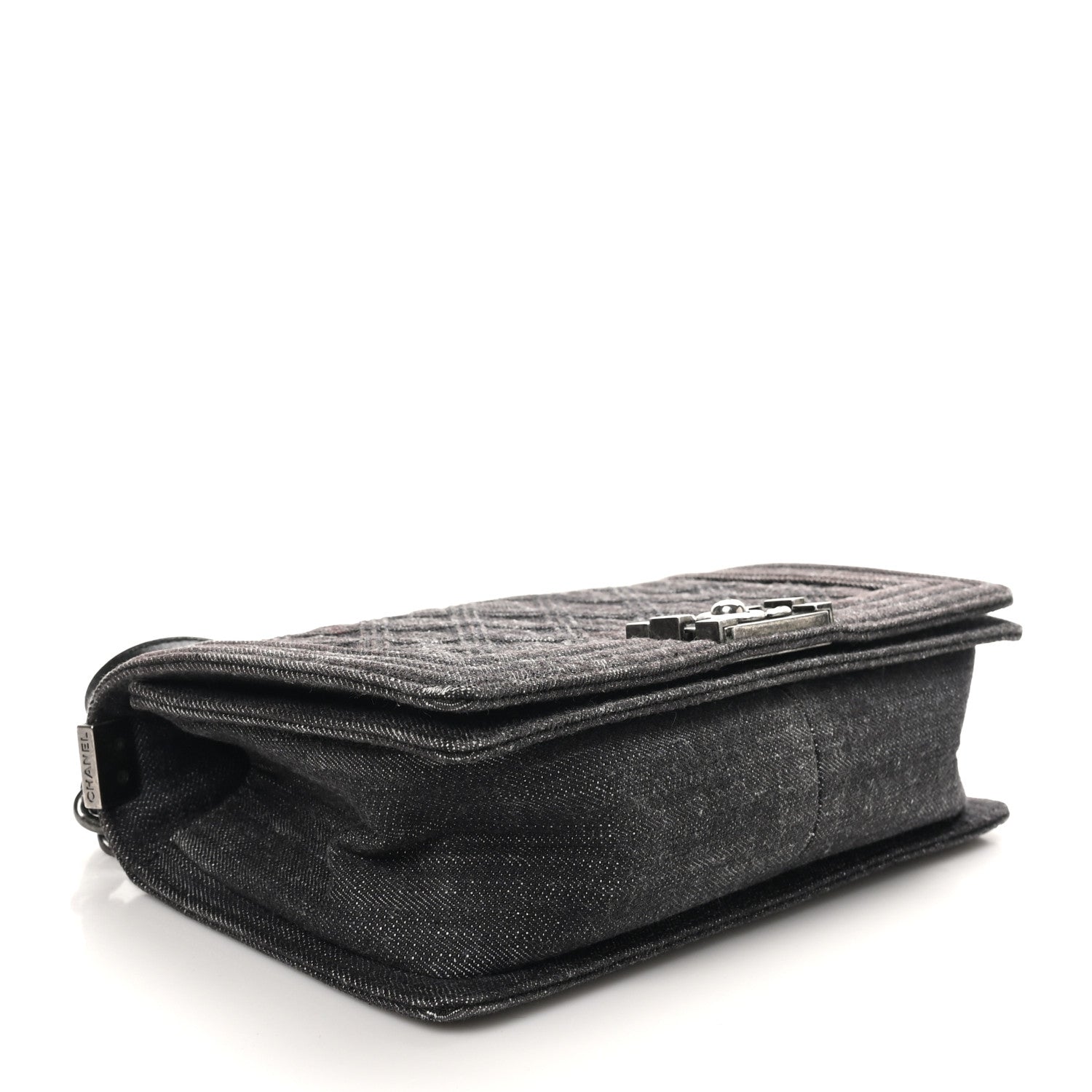Chanel Denim Quilted Medium Boy Flap Black