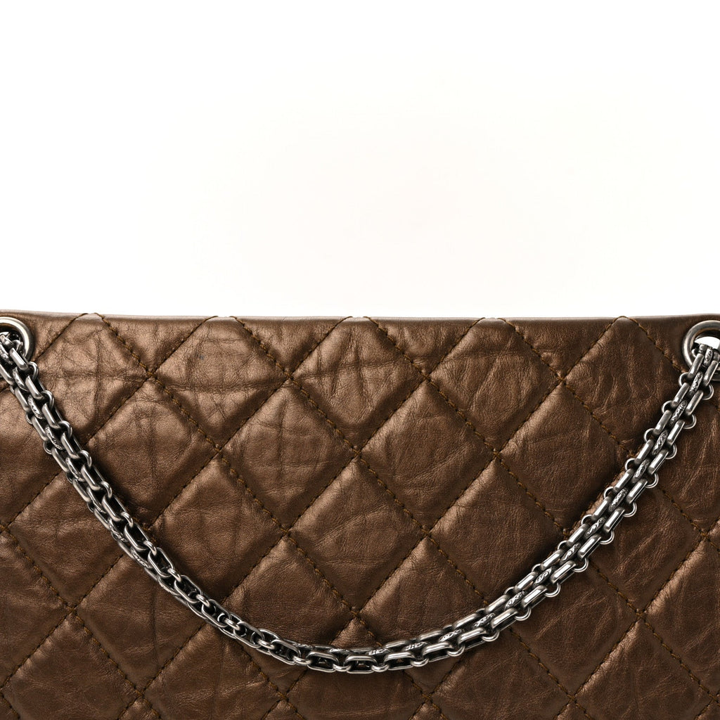 Chanel Metallic Aged Calfskin Quilted 2.55 Reissue 227 Flap Bronze
