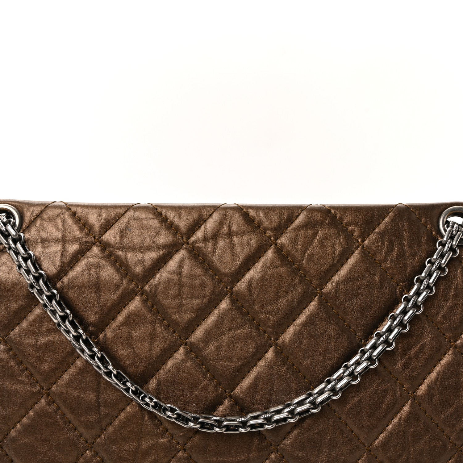 Chanel Metallic Aged Calfskin Quilted 2.55 Reissue 227 Flap Bronze