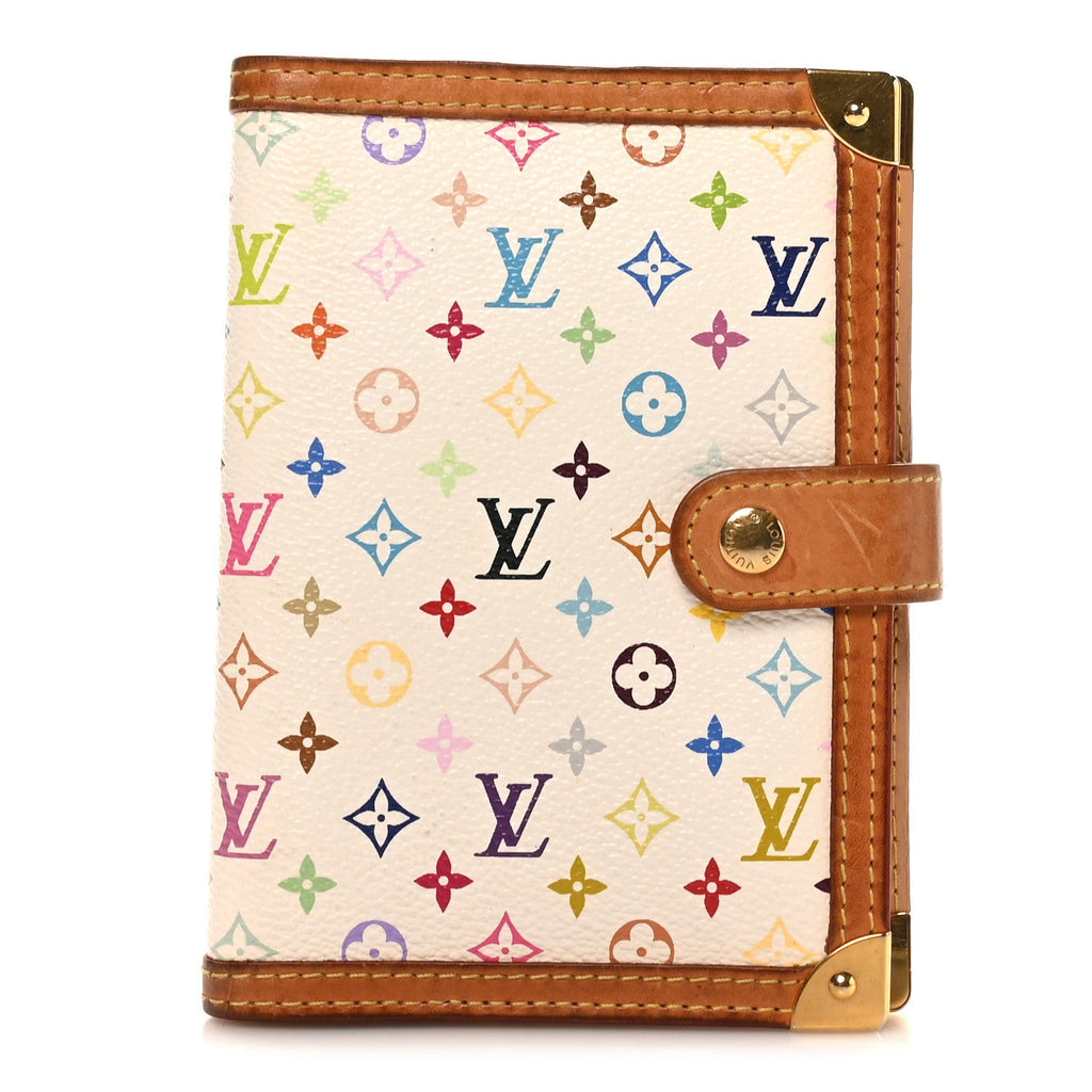Louis Vuitton Monogram Multicolor Small Ring Agenda Cover White