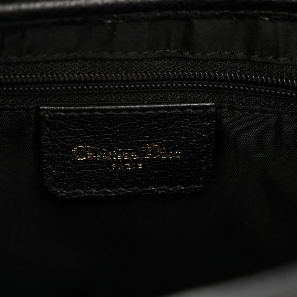 Christian Dior Shiny Goatskin  Saddle Bag Black