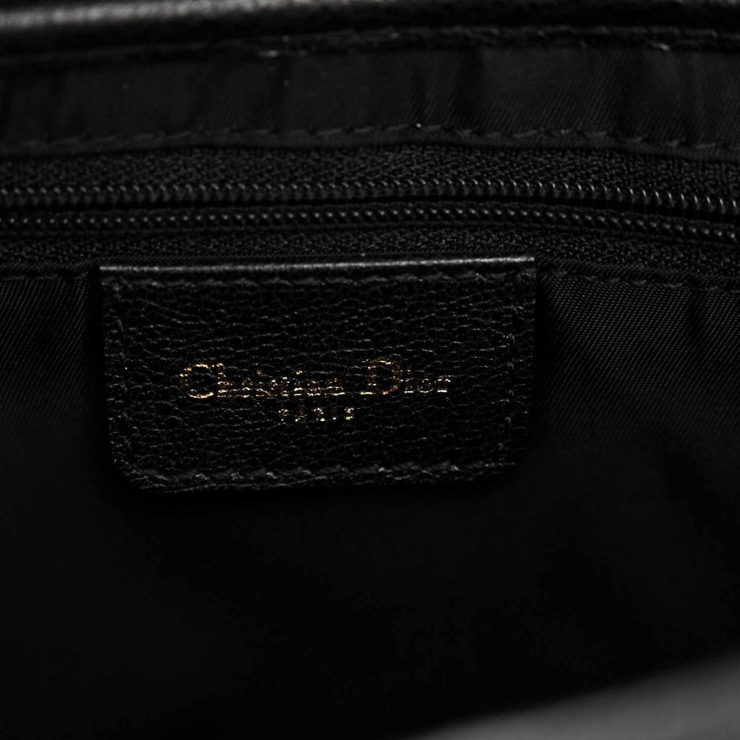 Christian Dior Shiny Goatskin  Saddle Bag Black
