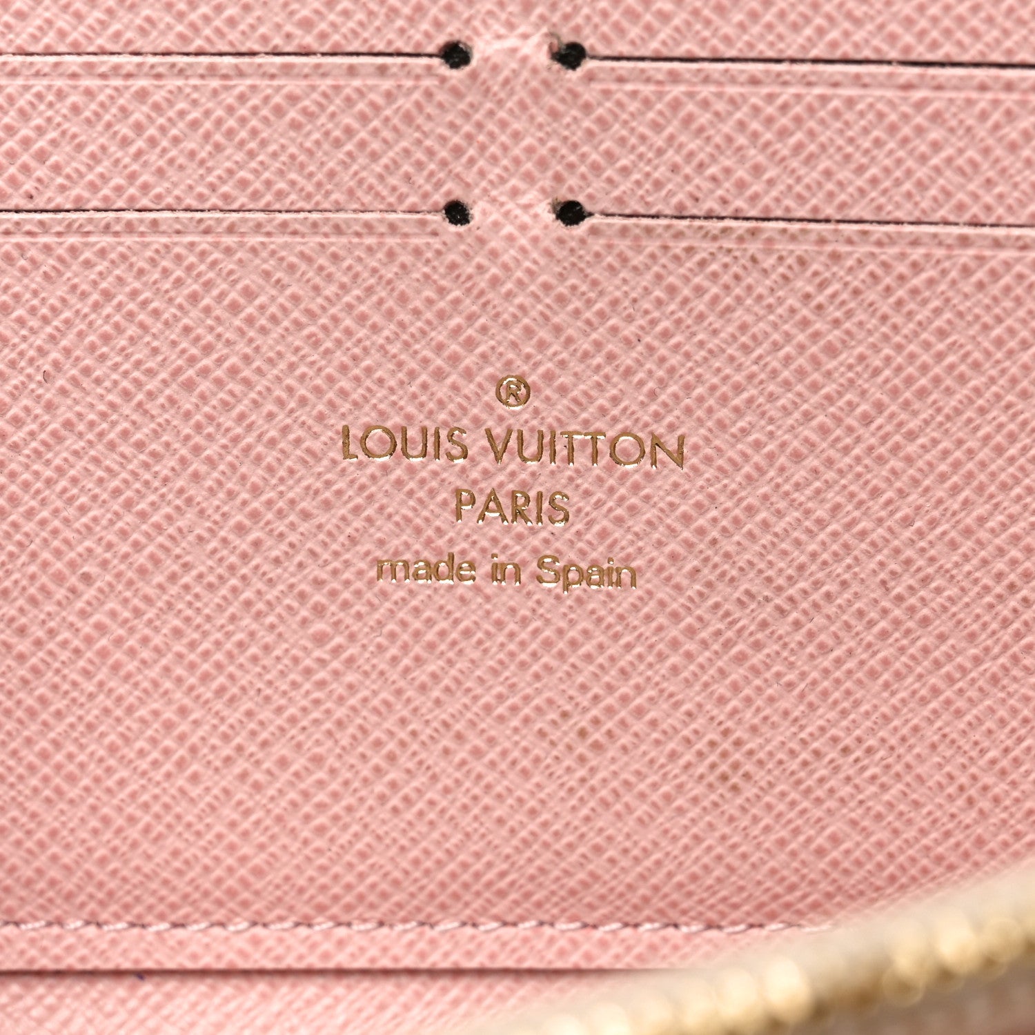 Louis Vuitton Damier Azur Studded Clemence Wallet Rose Ballerine