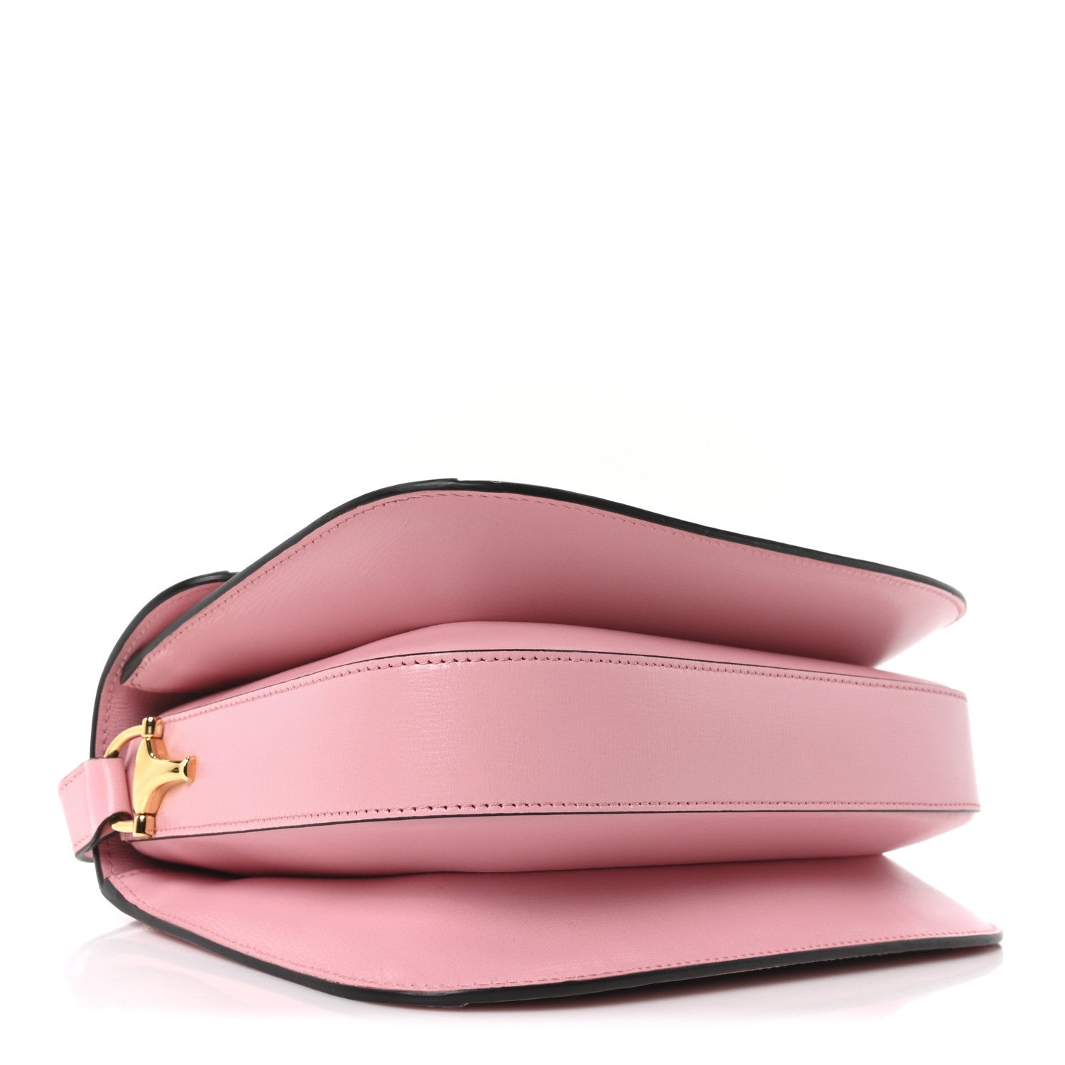 Gucci Snakeskin Calfskin Horsebit 1955 Shoulder Bag Blue Pink