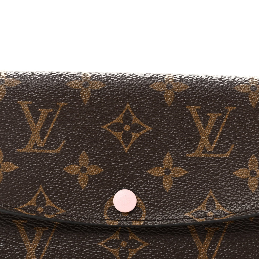 Louis Vuitton Monogram Emilie Wallet Rose Ballerine