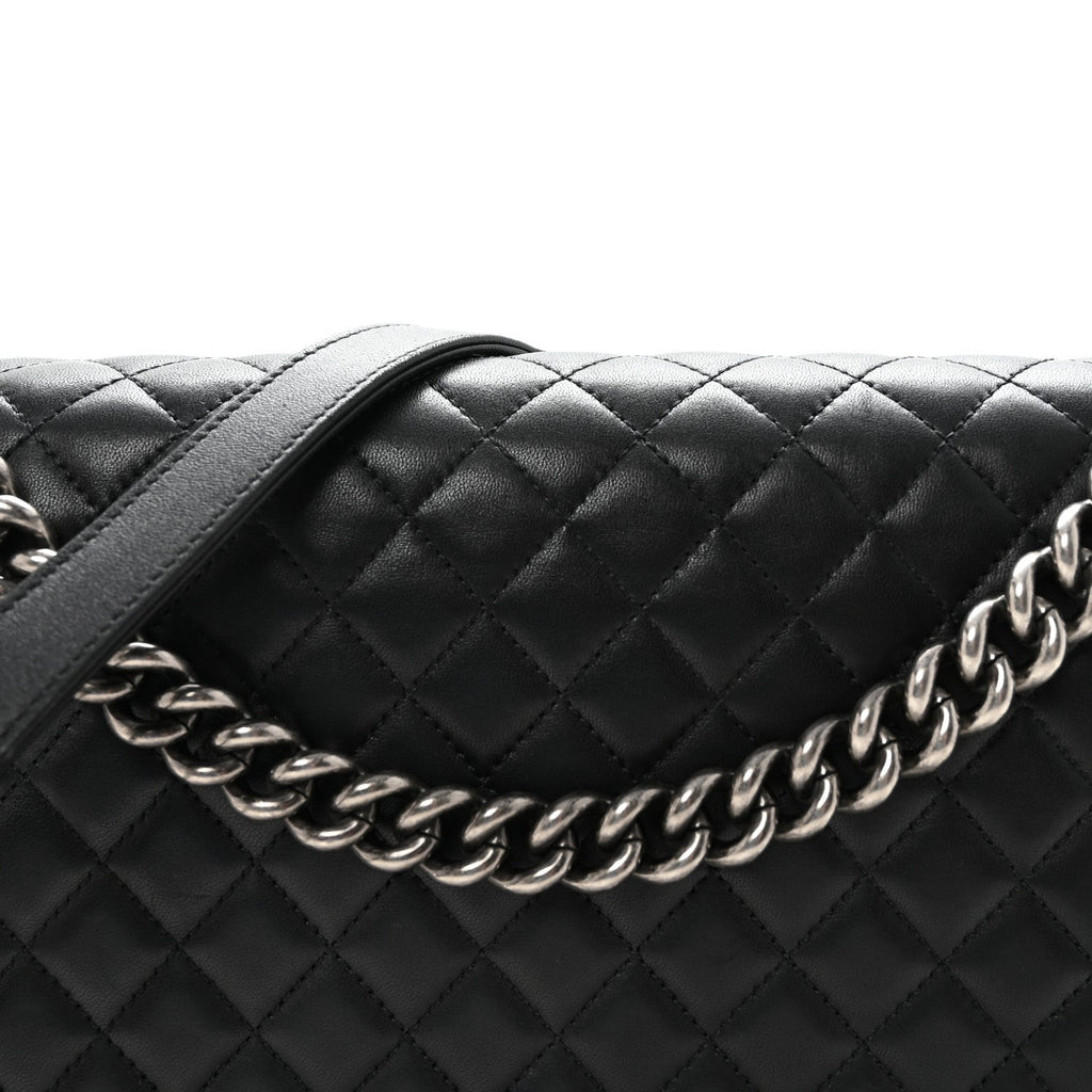 Chanel Lambskin Quilted Large Boy Flap Black