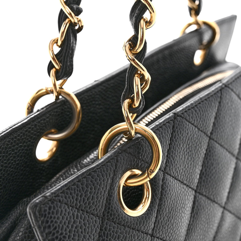 Chanel Caviar Quilted Petit Timeless Tote PTT Black