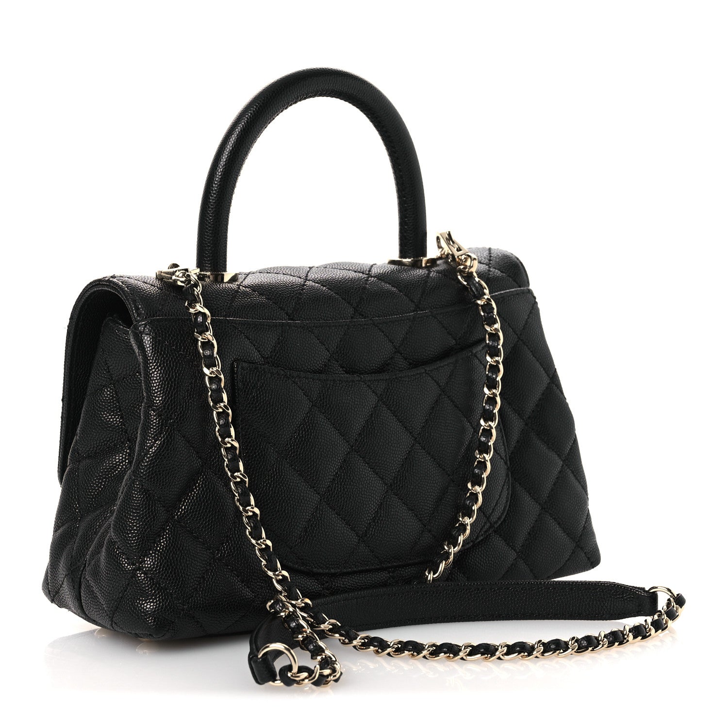 Chanel Caviar Quilted Mini Coco Handle Flap Black