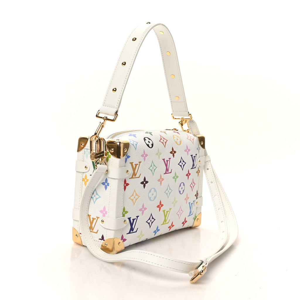 Louis Vuitton LV x TM Cowhide Monogram Multicolor Side Trunk MM White