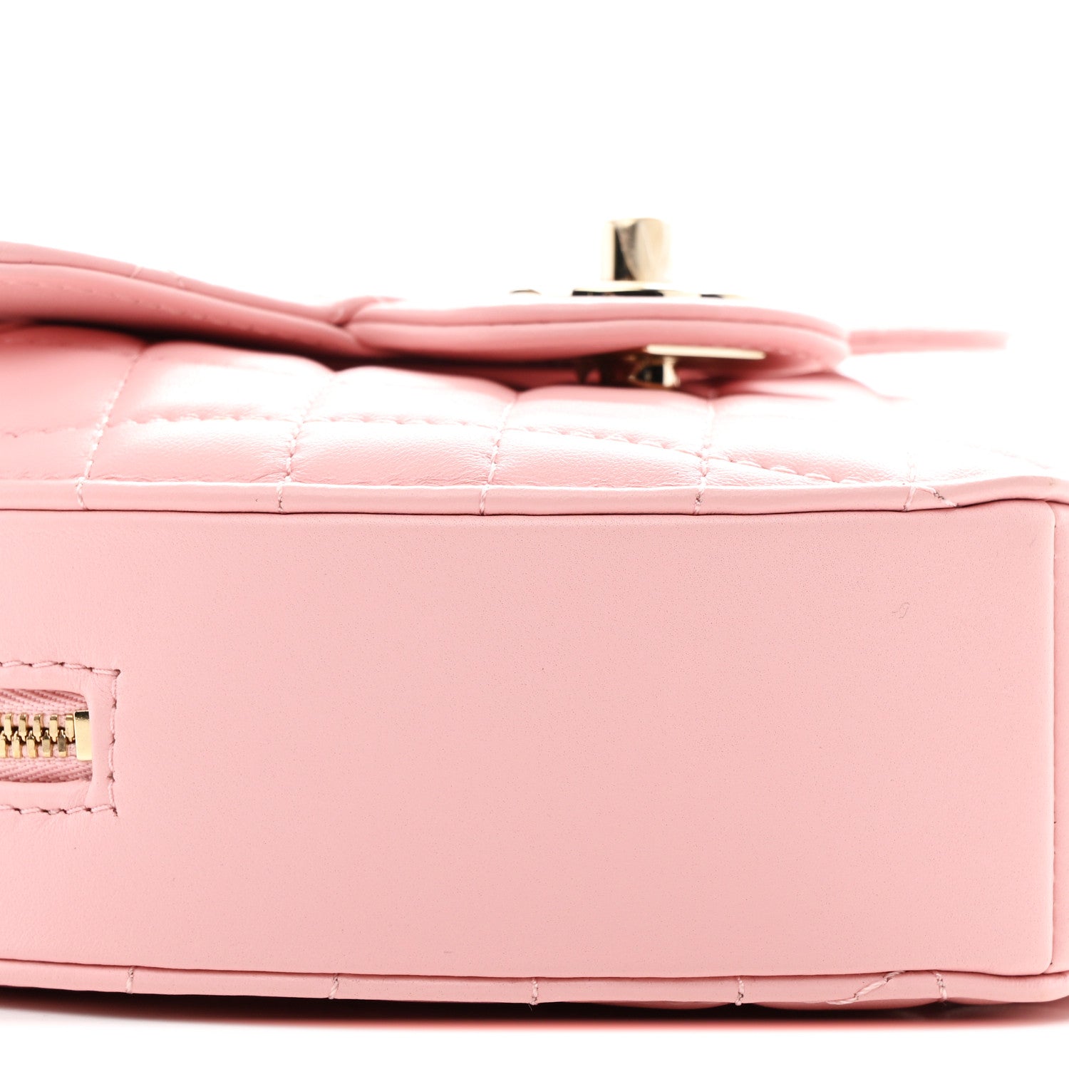 Chanel Lambskin Quilted Large CC In Love Heart Bag Light Pink