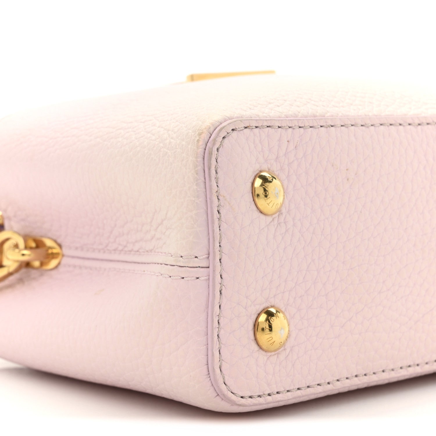 Louis Vuitton Taurillon LV Ski Capucines Mini Pearly Lilac