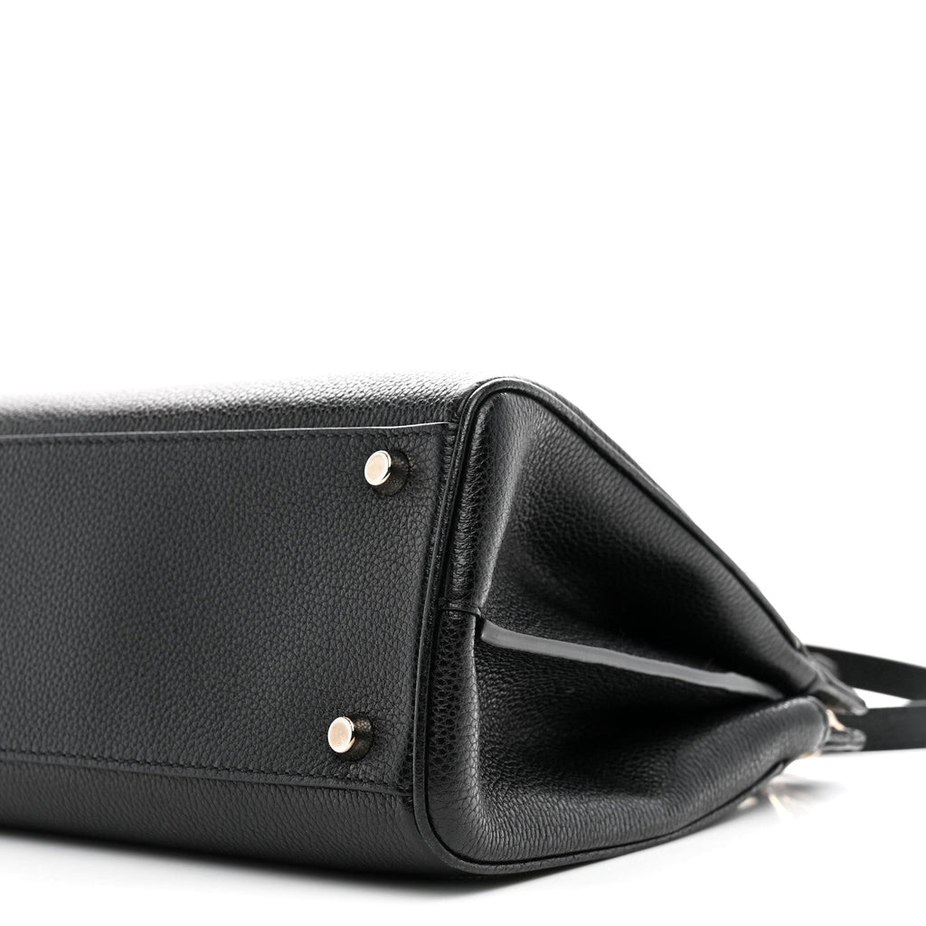Gucci Grainy Calfskin Small Zumi Top Handle Bag Black