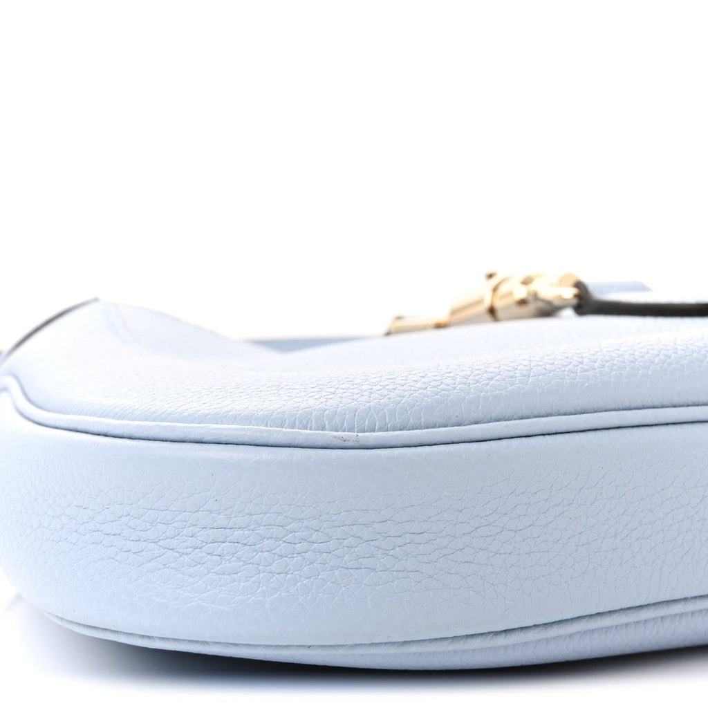 Gucci Grained Calfskin Web Medium Jackie 1961 Hobo Light Blue