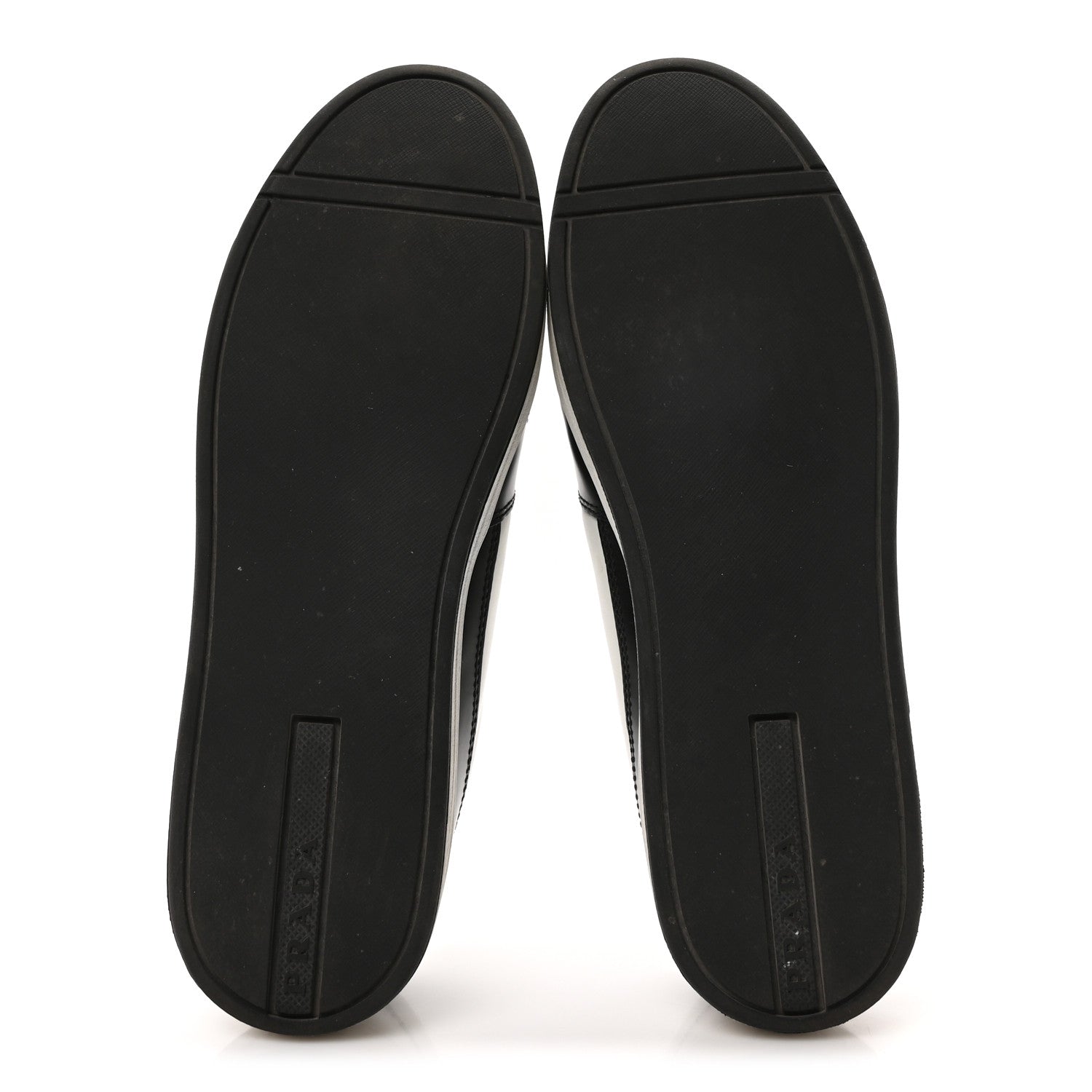 Prada Spazzolato Rois Vitello Soft Triangle Logo Womens Low Top Sneakers 39 White Black