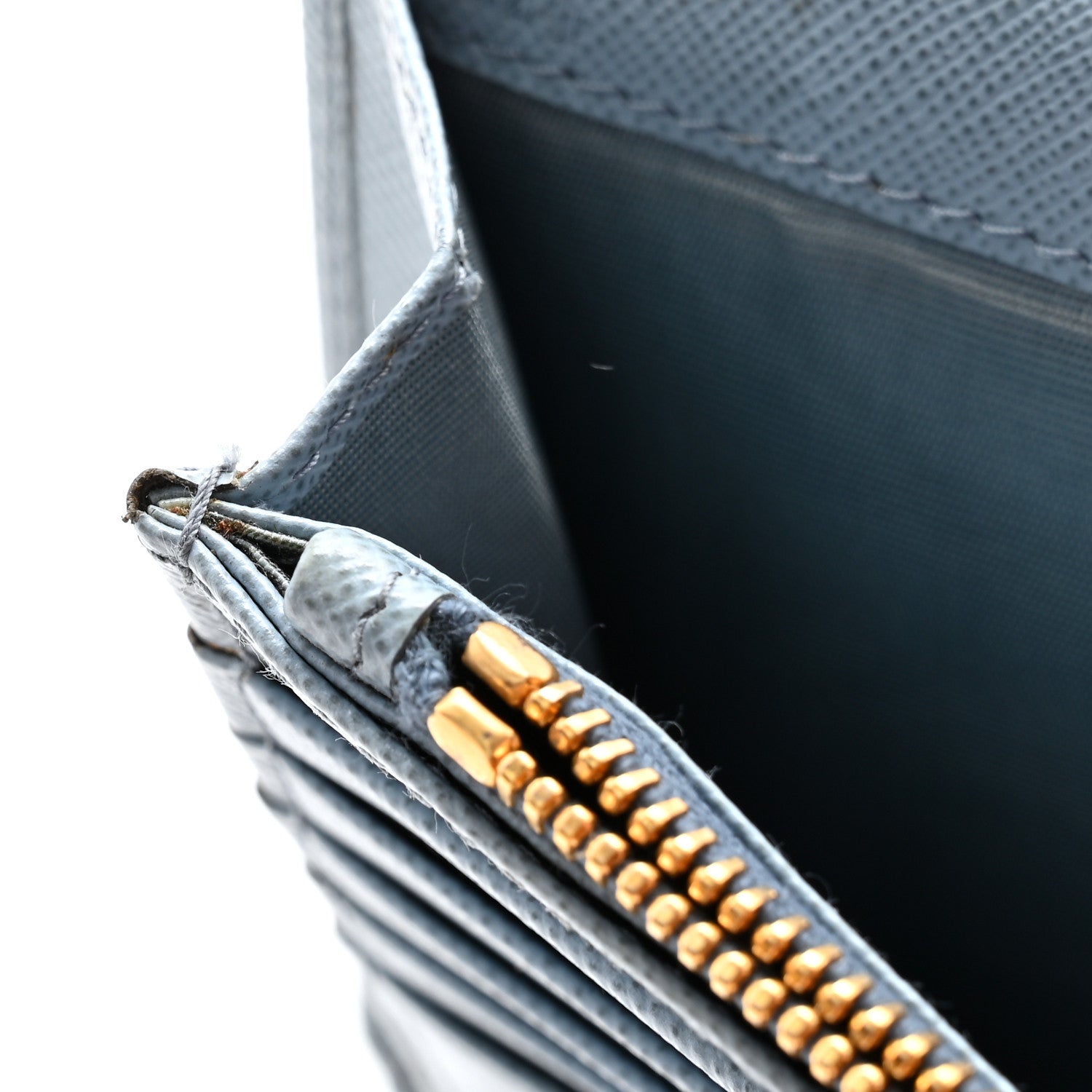 Prada Saffiano Metal Continental Wallet Astrale