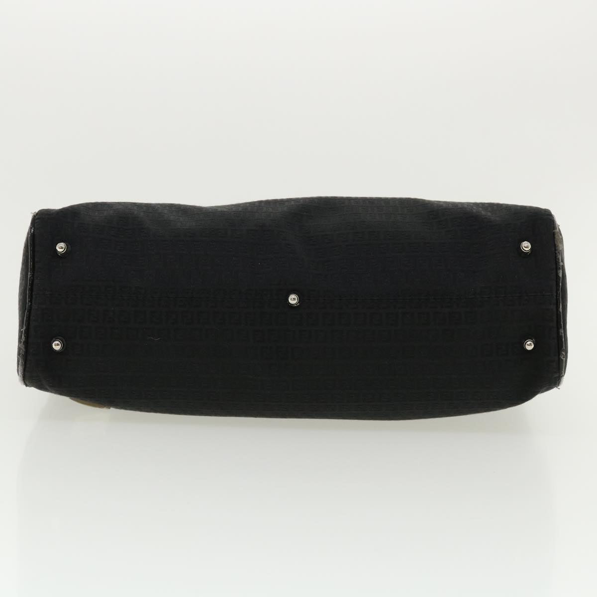 FENDI Zucchino Canvas Hand Bag Black  33935