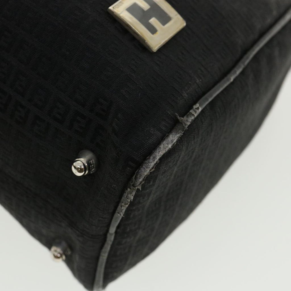 FENDI Zucchino Canvas Hand Bag Black  33935